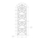 Monarch Specialties Bookshelf, Bookcase, Etagere, Corner, 4 Tier, 62"H, Office, Bedroom, Metal, Laminate, Black I 3610 - alternate 3